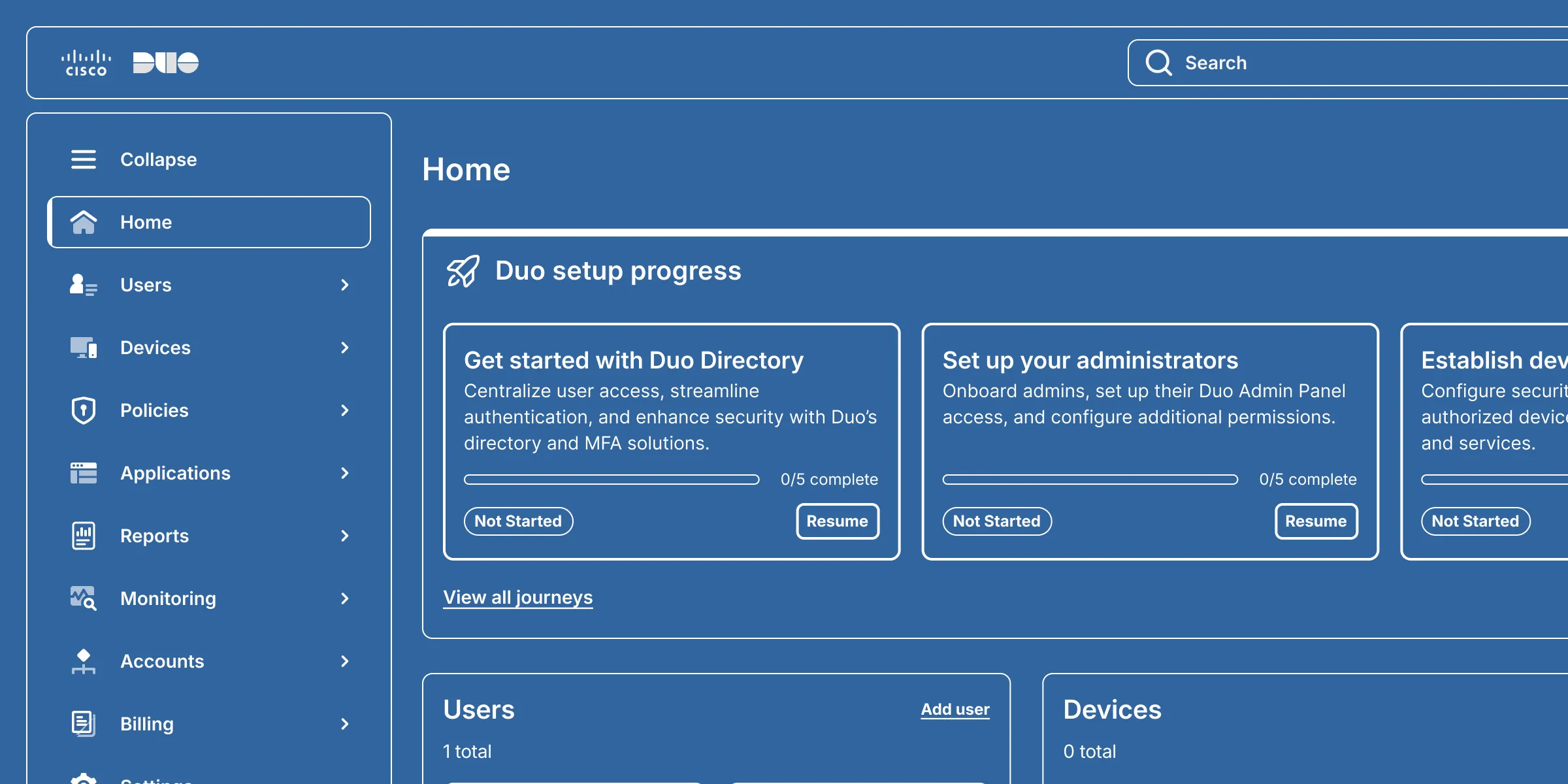 Duo dashboard blueprint